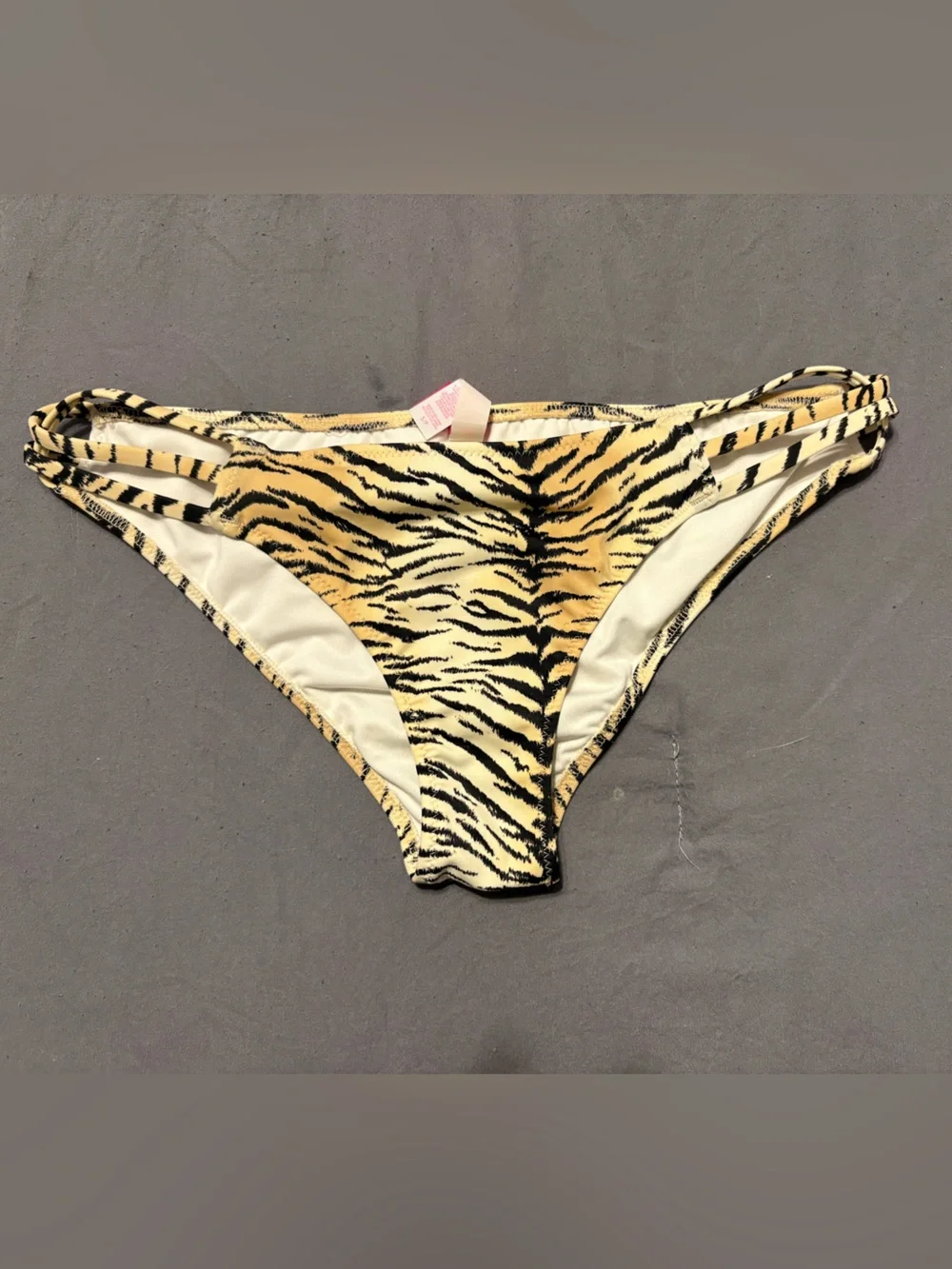 Victoria's Secret Tiger-Print Cheeky Bikini Bottoms - Yellow/Black